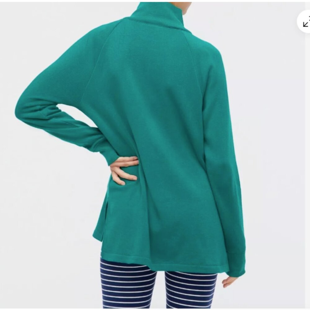 J Crew Wide button-collar tunic sweatshirt in cloudspun fleece - Picture 4 of 13